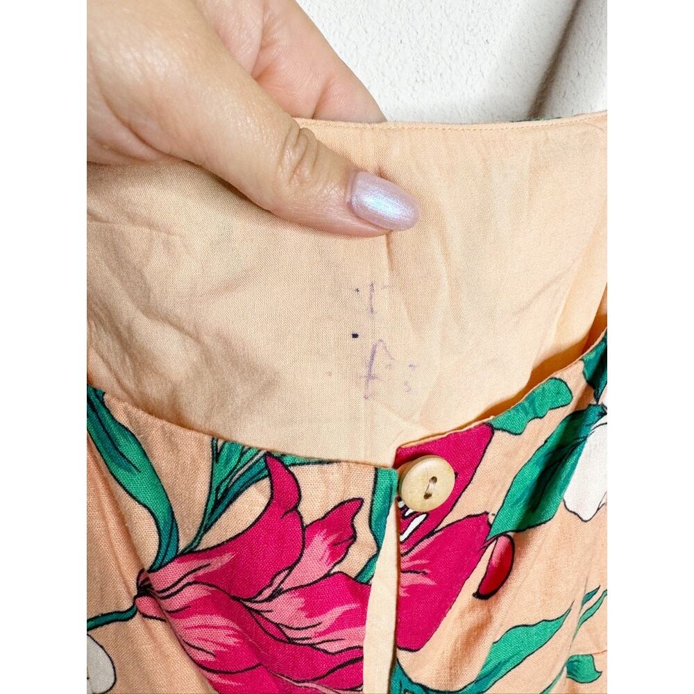 Privacy Please Hydrangea Linen Wide Leg Floral Pink Jumpsuit Small - Picture 5 of 10